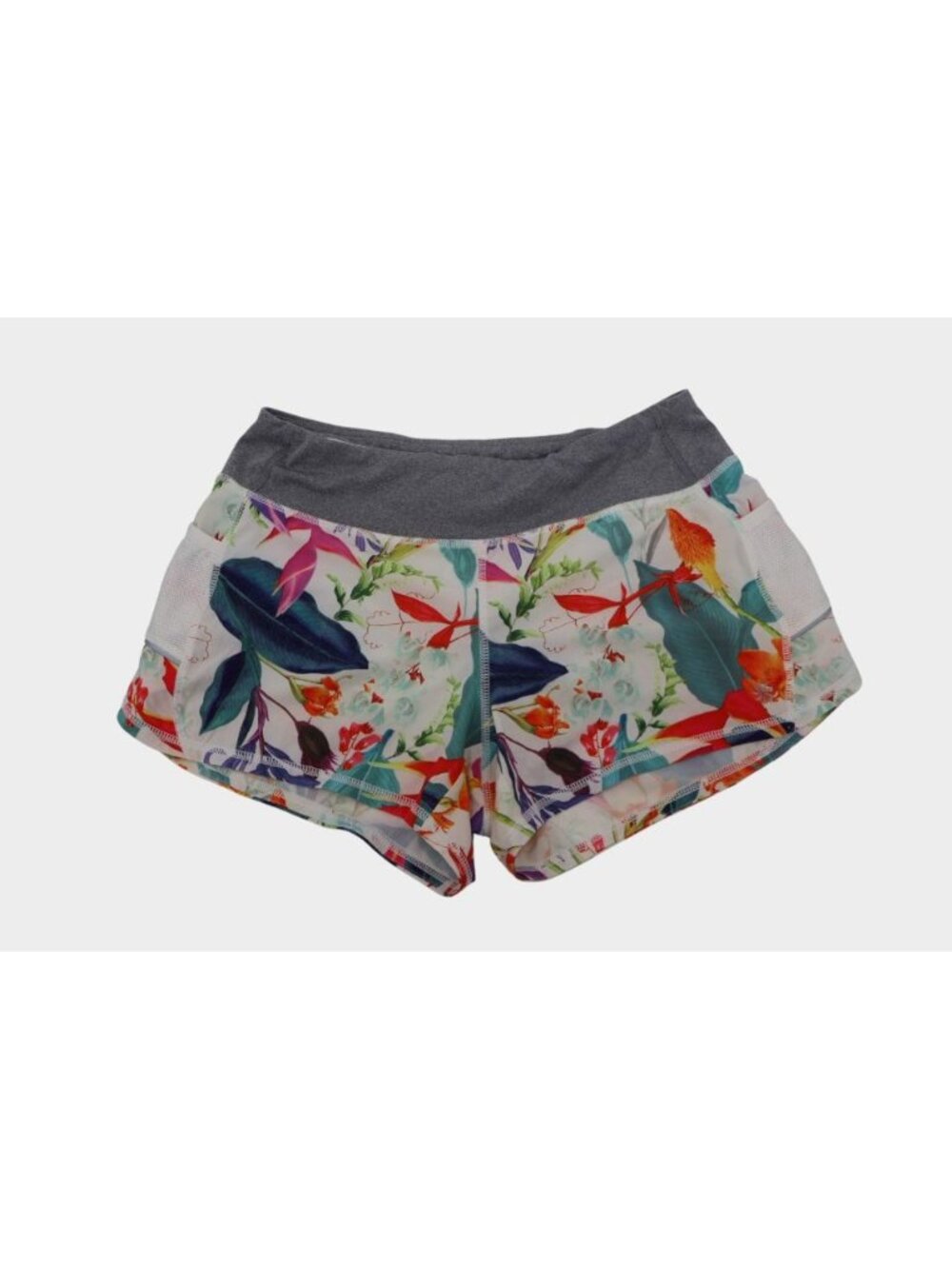 Athleta Ready Set Go Shorts Women Size Small Tropical Lilies Floral Print Runnin
